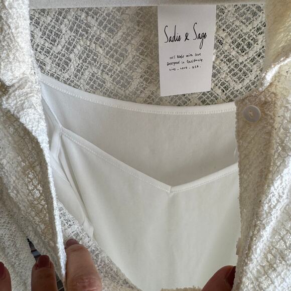 Sadie & Sage Textured Button Front Collared Dress Size M - Picture 4 of 5